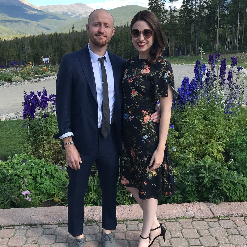 H&M Black Floral Dress